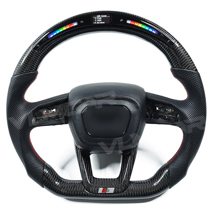 Carbon fiber steering wheel for Audi A7 S7 RS7 A6 S6 RS6 C8 A8 A6L S8 Q6 LED steering wheel