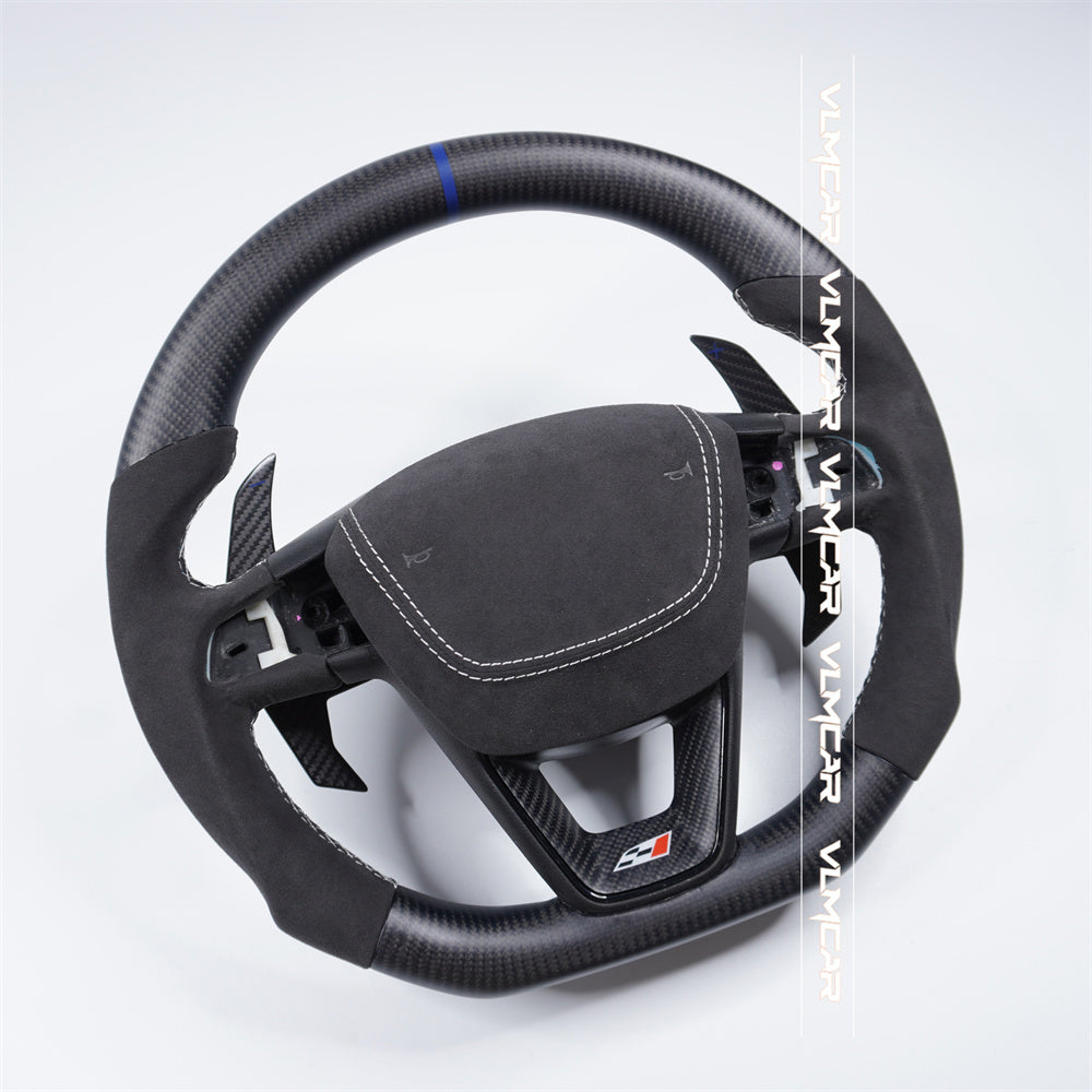 Custom matter carbon fiber steering wheel For Seat/ LEON /R ST / CUPRA/with paddles