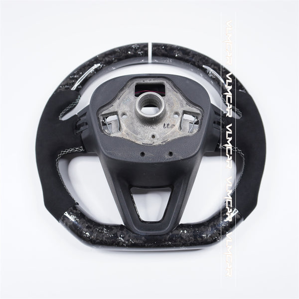 Custom forged carbon fiber steering wheel with led display For Seat/ LEON /R ST / CUPRA/with paddles