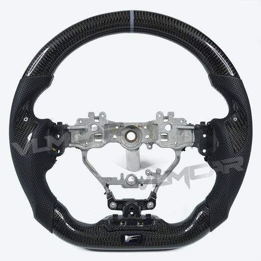 Private custom glossy carbon fiber steering wheel for LEXUS  IS ISF ES RX RC RCF/ perforate leather