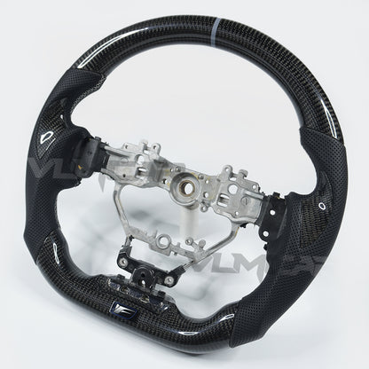 Private custom glossy carbon fiber steering wheel for LEXUS  IS ISF ES RX RC RCF/ perforate leather
