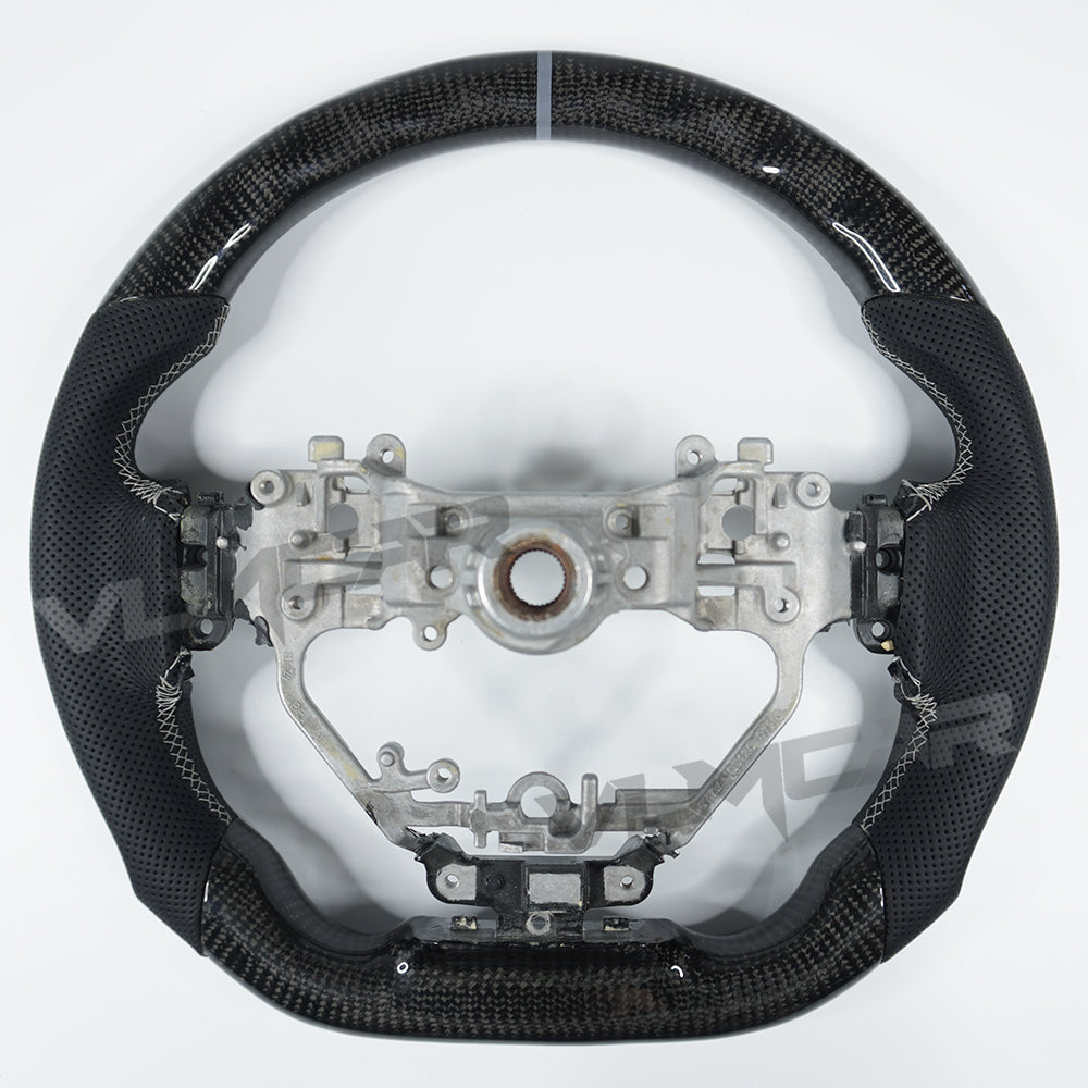 Private custom glossy carbon fiber steering wheel for LEXUS  IS ISF ES RX RC RCF/ perforate leather