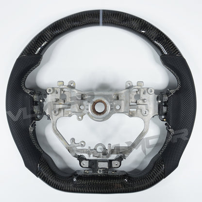 Private custom glossy carbon fiber steering wheel for LEXUS  IS ISF ES RX RC RCF/ perforate leather