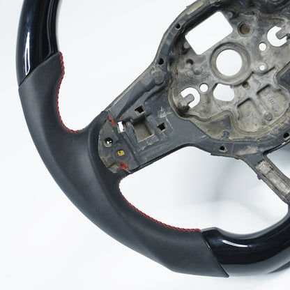 Private custom carbon fiber steering wheel for volkswagen golf mk7/7.5/ piano black& smooth leather