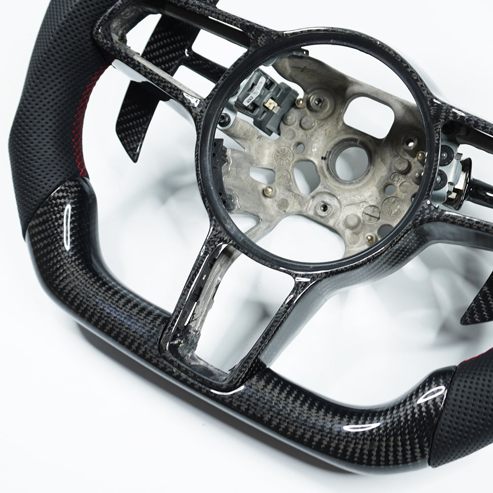 Private custom carbon fiber steering wheel for Porsche  911 (991.2)/ with perforate leather& paddle shift