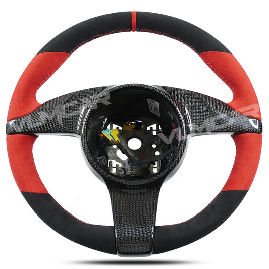 Private custom Suede(Alcantara) Steering Wheel for Porsche 2010-2016 old Cayenne Panamera with carbon fiber trim