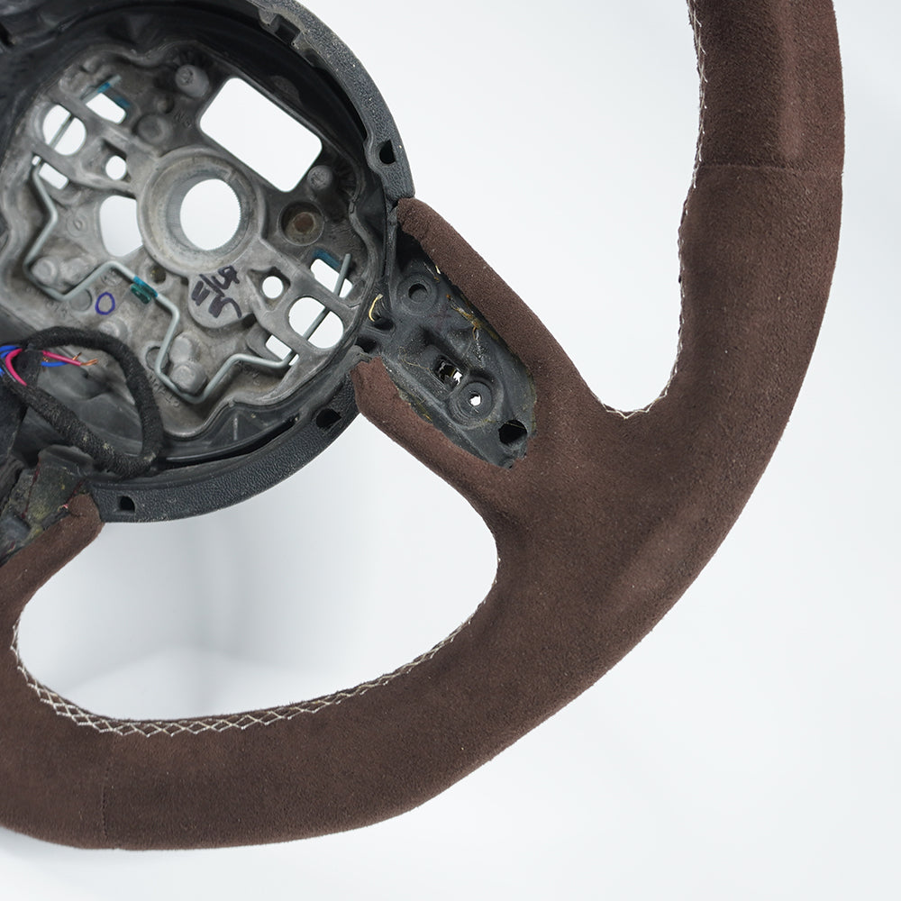 Private custom full suede (Alcantara) steering wheel for Audi A1/A6/S6/A7/S7/ brown suede