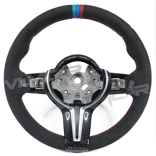 Private custom full suede (Alcantara) steering wheel with carbon fiber trim for bmw M3/M4/M2/F80/F82/F83/F87