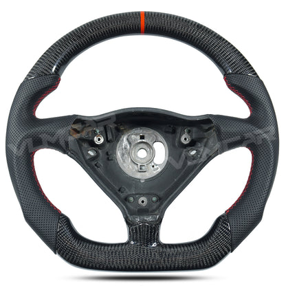 Private custom glossy carbon fiber Steering Wheel for Porsche 1999-2004 911/996 with perforate leather