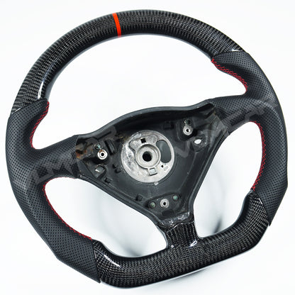 Private custom glossy carbon fiber Steering Wheel for Porsche 1999-2004 911/996 with perforate leather