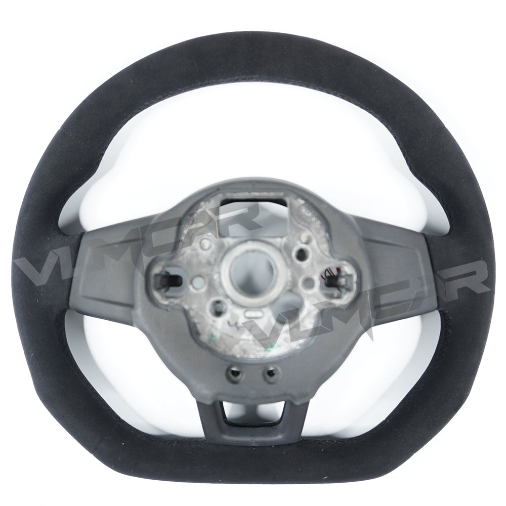 Private custom suede (Alcantara) steering wheel with LED display for Volkswagen golf mk7/7.5