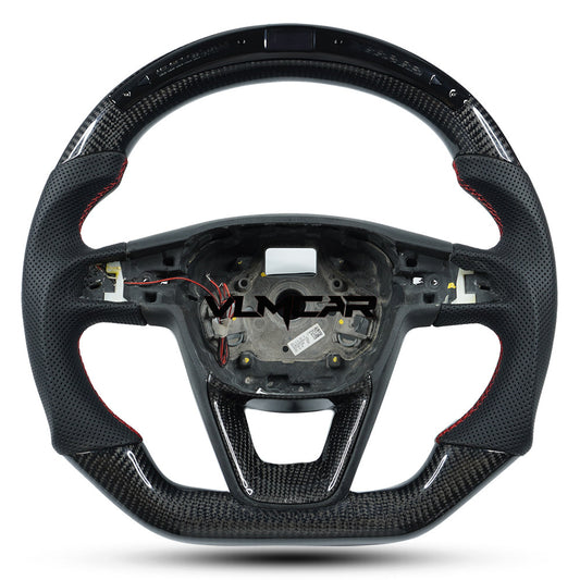 Custom led carbon fiber steering wheel For Seat/ LEON /R ST / CUPRA/with paddle holes