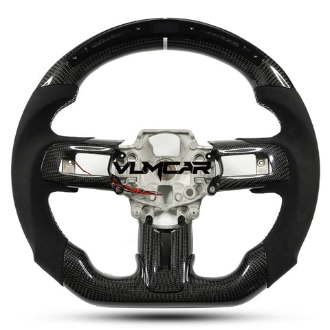 Private custom carbon fiber steering wheel with LED display For Ford Mustang