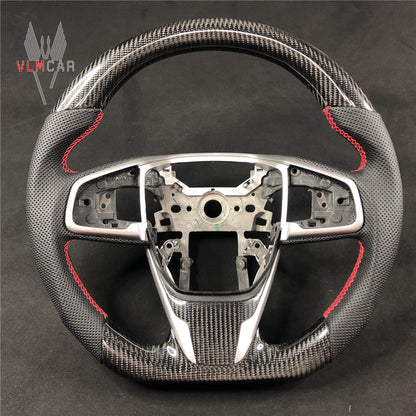 Private custom carbon fiber steering wheel/trims for Honda Civic Fc1