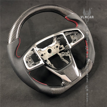 Private custom carbon fiber steering wheel/trims for Honda Civic Fc1