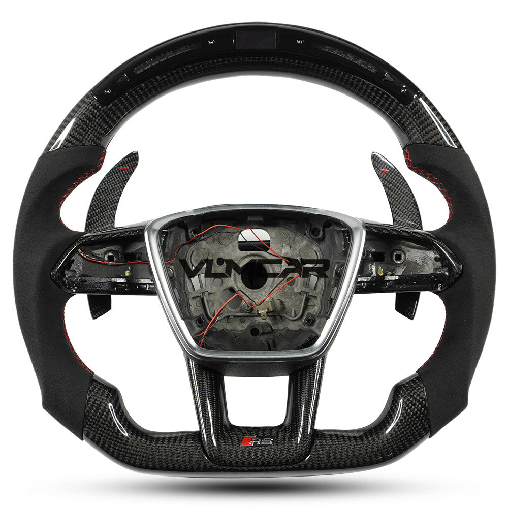 Private custom carbon fiber steering wheel with led display for audi A6/A7/ C8/new style