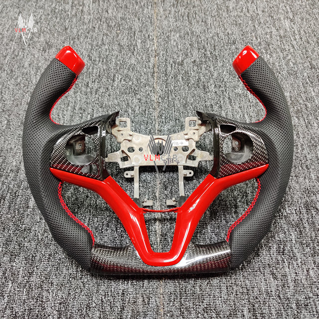 Private custom gloss carbon fiber steering wheel for City/gk5/Jazz