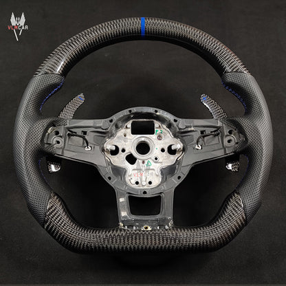 Private custom VW Golf carbon fiber steering wheel/trims for MK7/MK7.5 GTI/R