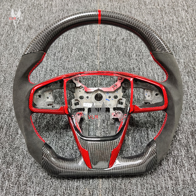 Private custom carbon fiber steering wheel/trims for Honda Civic  Fc1