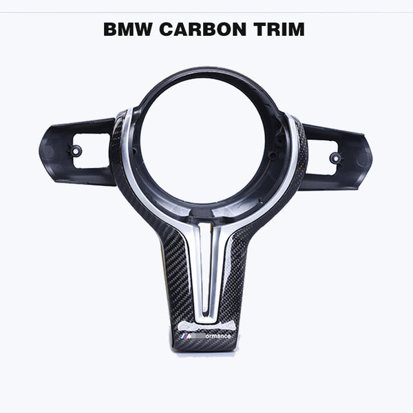 FOR BMW F80 M3 F82 M4 F10 M5 F06 F12 F13 M6 F15 X5M F16 X6M Carbon Fiber Steering Wheel Trim cover +  inner trim
