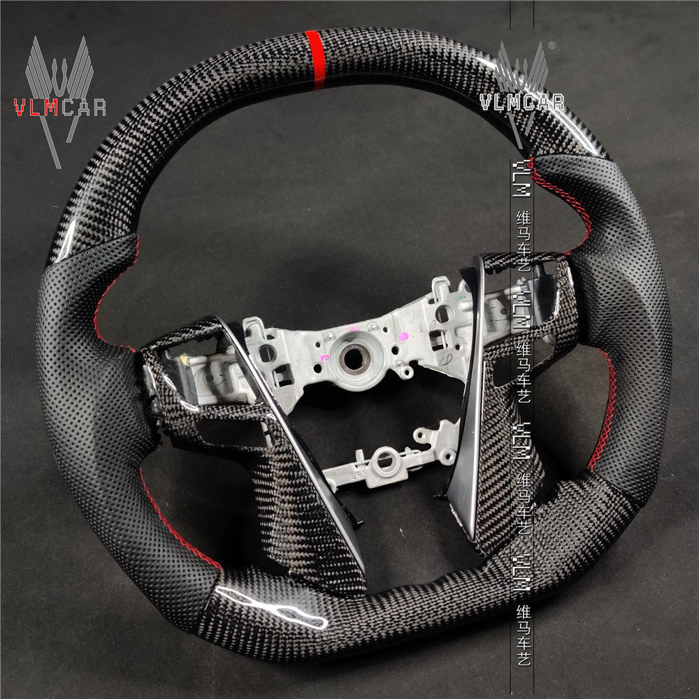 Private custom gloss car carbon fiber steering wheel for TOYOTA Alphard