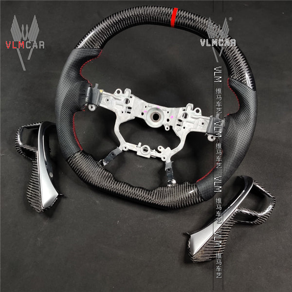 Private custom gloss car carbon fiber steering wheel for TOYOTA Alphard