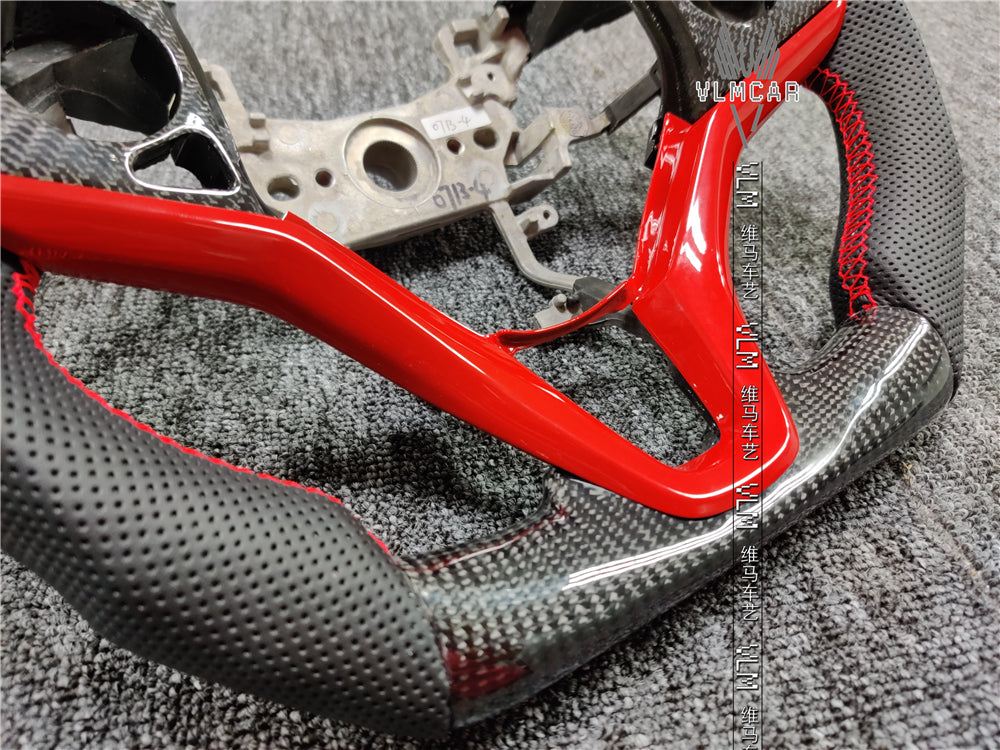 Private custom gloss carbon fiber steering wheel for City/gk5/Jazz