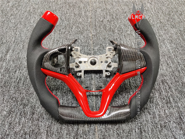 Private custom gloss carbon fiber steering wheel for City/gk5/Jazz
