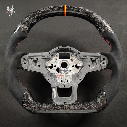 Private custom carbon Fiber steering wheel For VW Golf MK7 MK7GTI MK7R / Forged carbon fiber