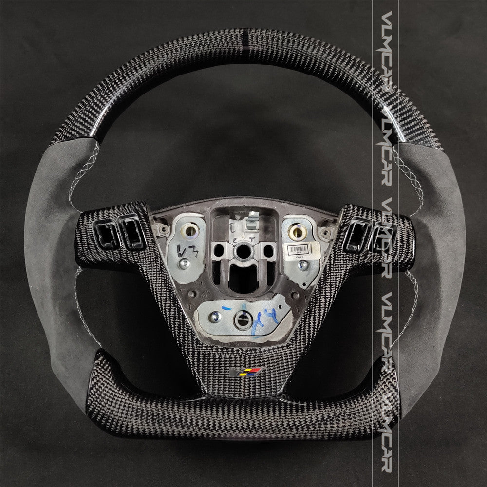 Custom Carbon Fiber steering wheel with alcantara For Cadillac CTS V1 2004-2008