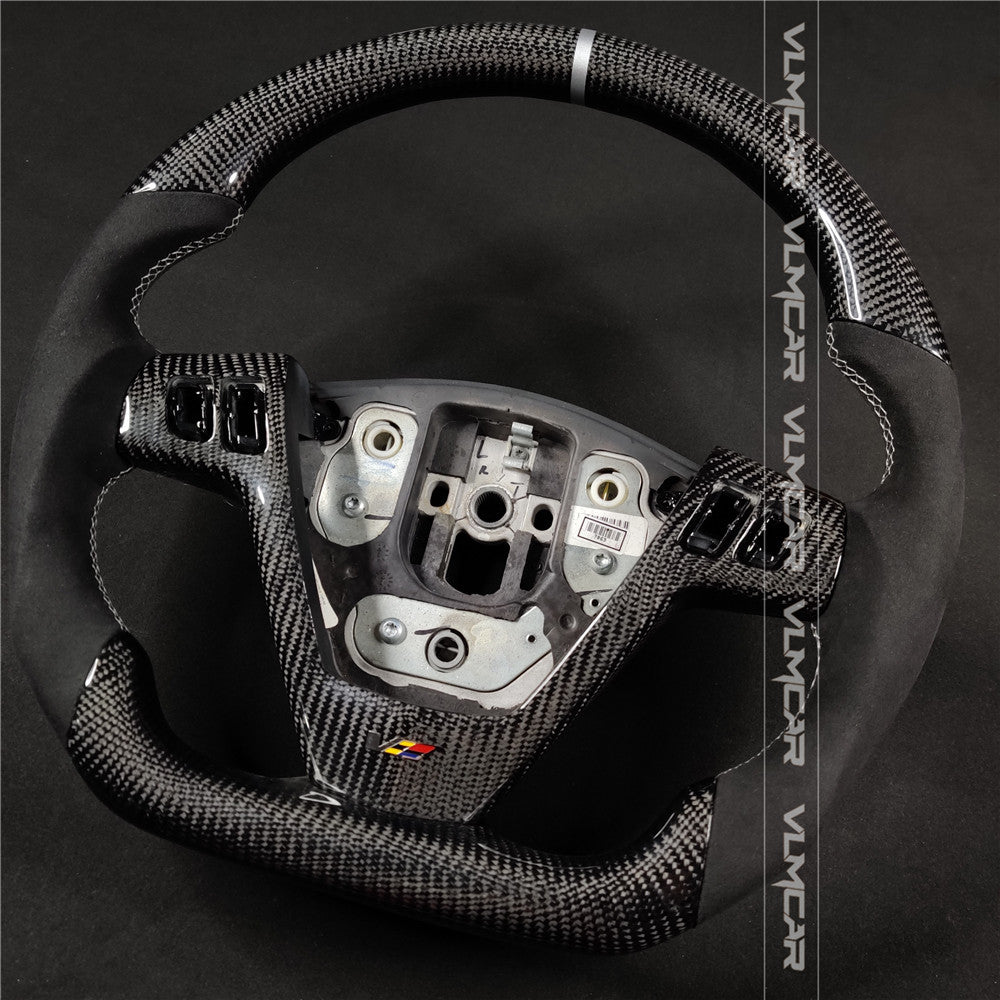 Custom Carbon Fiber steering wheel with alcantara For Cadillac CTS V1 2004-2008