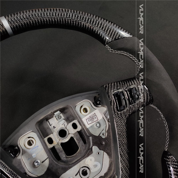 Custom Carbon Fiber steering wheel with alcantara For Cadillac CTS V1 2004-2008