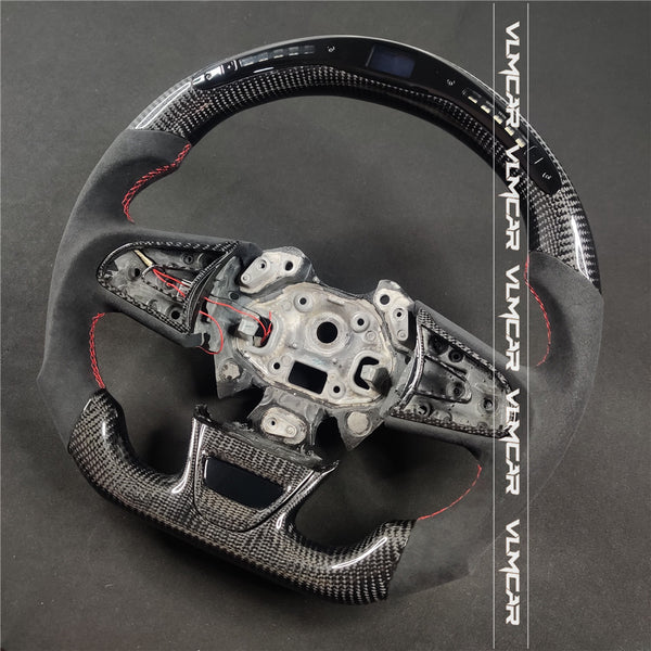 Custom LED carbon fiber steering wheel For Renault Megane with airbag cover