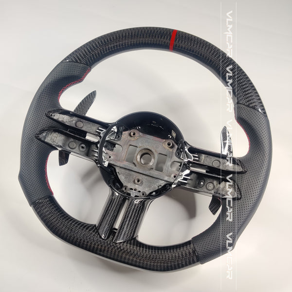 Custom New design carbon fiber AMG style steering wheel For Benz  W204 W212 W221 W222 W223 AMG S63 G63 G55 racing wheel