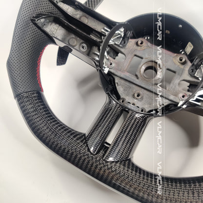 Custom New design carbon fiber AMG style steering wheel For Benz  W204 W212 W221 W222 W223 AMG S63 G63 G55 racing wheel