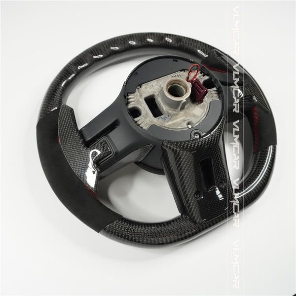 Custom New design carbon fiber AMG style steering wheel with led For Benz W204 W212 W221 W222 W223 AMG S63 G63 G55 racing wheel