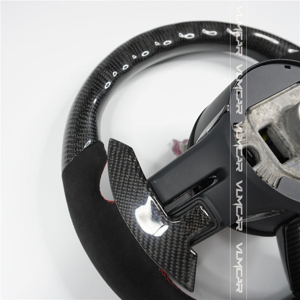 Custom New design carbon fiber AMG style steering wheel with led For Benz W204 W212 W221 W222 W223 AMG S63 G63 G55 racing wheel