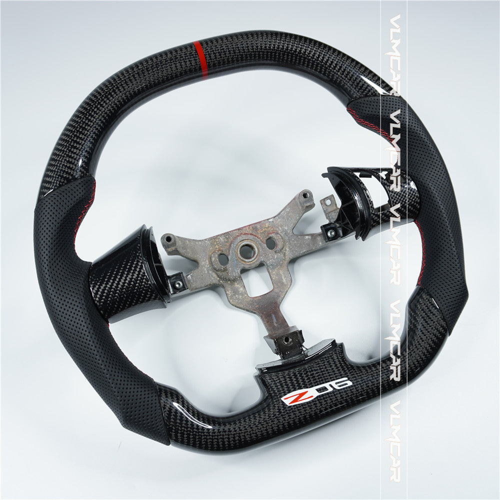 Custom carbon fiber steering wheel For Chevy Corvette C6 /Z06