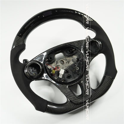 Private custom leather carbon fiber steering wheel for Mercedes  benz smart /with led display