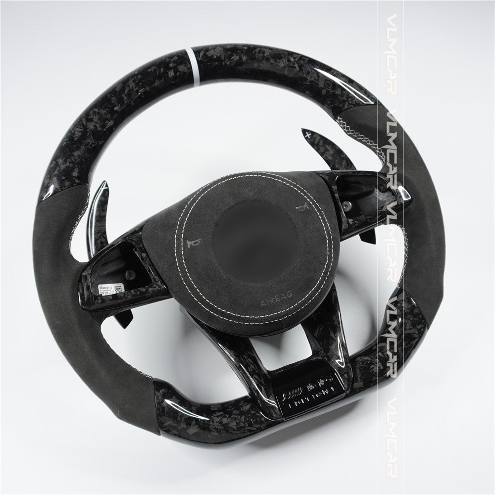 Private custom forged carbon fiber steering wheel for Mercedes Benz C-class /CLA/GLA/with shift paddlesW205 /W117/W176 /w230