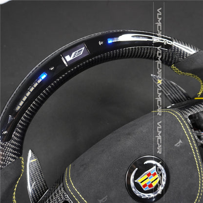 Private custom carbon Fiber steering wheel with led display For Cadillac CTS v2 2009-2014