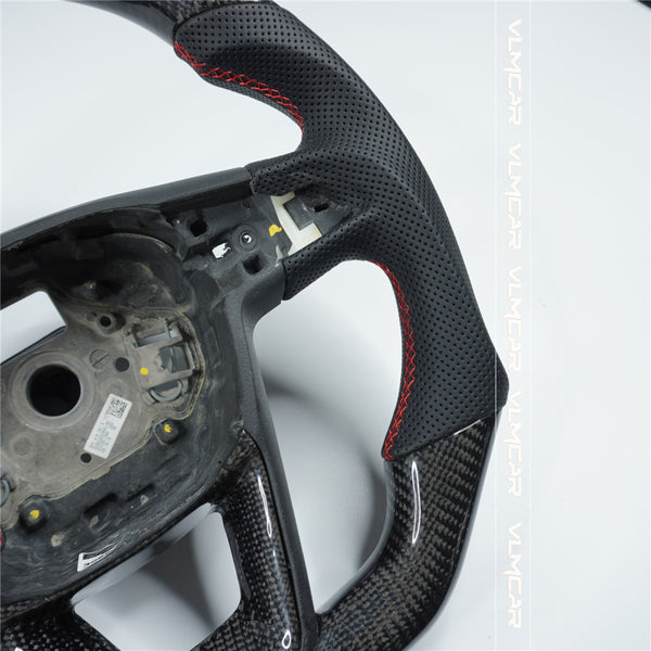Custom led carbon fiber steering wheel For Seat/ LEON /R ST / CUPRA/with paddle holes