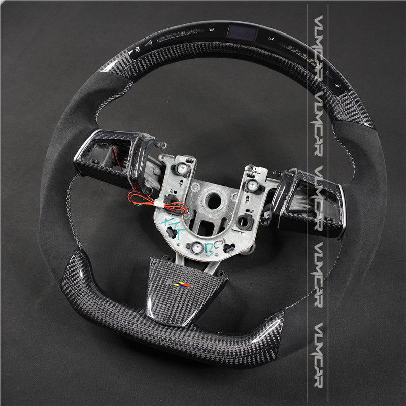 Private custom carbon Fiber steering wheel with led display For Cadillac CTS v2 2009-2014