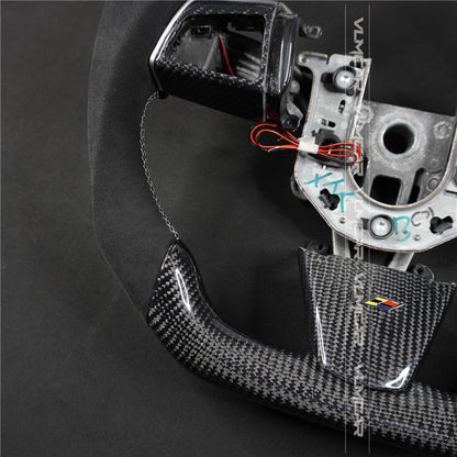 Private custom carbon Fiber steering wheel with led display For Cadillac CTS v2 2009-2014