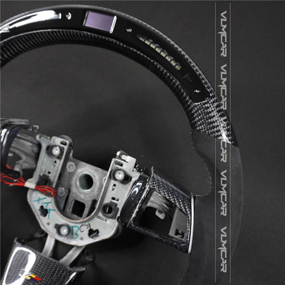 Private custom carbon Fiber steering wheel with led display For Cadillac CTS v2 2009-2014