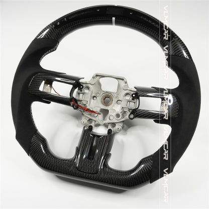 Private custom carbon fiber steering wheel with LED display For Ford Mustang