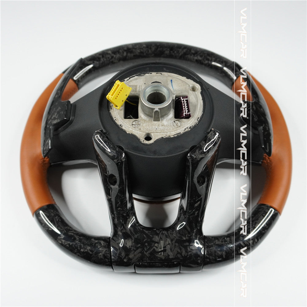 Forged Carbon fiber steering wheel For mercedes benz C/E/S/G AMG / old model to new amg 809 steering wheel with led display