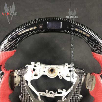 Private custom carbon fiber steering wheel for LEXUS IS/ISF/ES/RX/RC/RCF With shift LED display