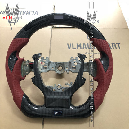 Private custom carbon fiber steering wheel for LEXUS IS/ISF/ES/RX/RC/RCF With shift LED display