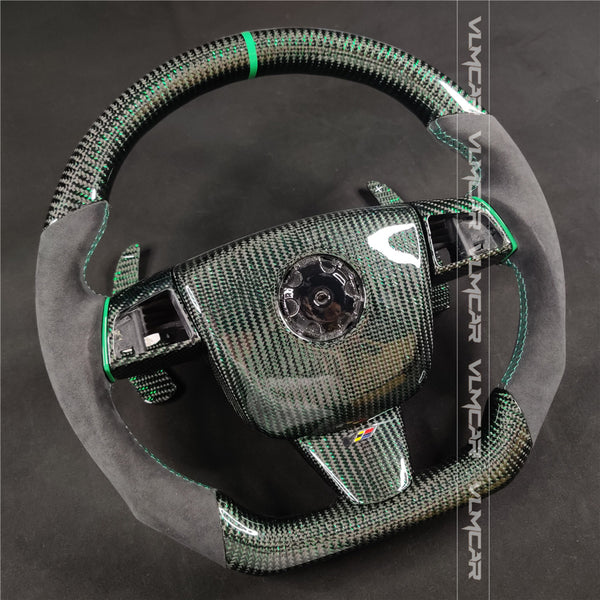 Private custom carbon fiber steering wheel for CTS v2 2009-2014 /with Shift paddles Airbag cover